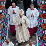 Papst Franziskus während des Einzugs zum Gottesdienst in der Basilika von Guadalupe in Mexiko-Stadt am 13. Februar 2016.