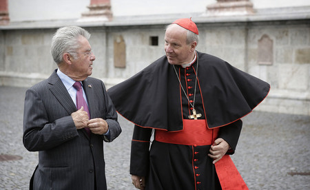 Heinz Fischer und Kardinal Schönborn bei der Sommervollversammlung der Bischöfe