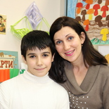 Odessa, Caritas-Kinderzentrum, Oxana und ihr Sohn Marat