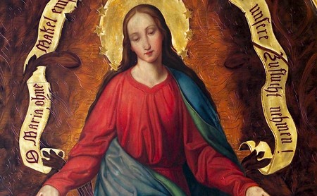 Maria als Unbefleckte Empfängnis, Darstellung auf einem Altarbild