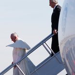 Papst Franziskus bei der Ankunft in Ciudad Juarez am 17. Februar 2016.
