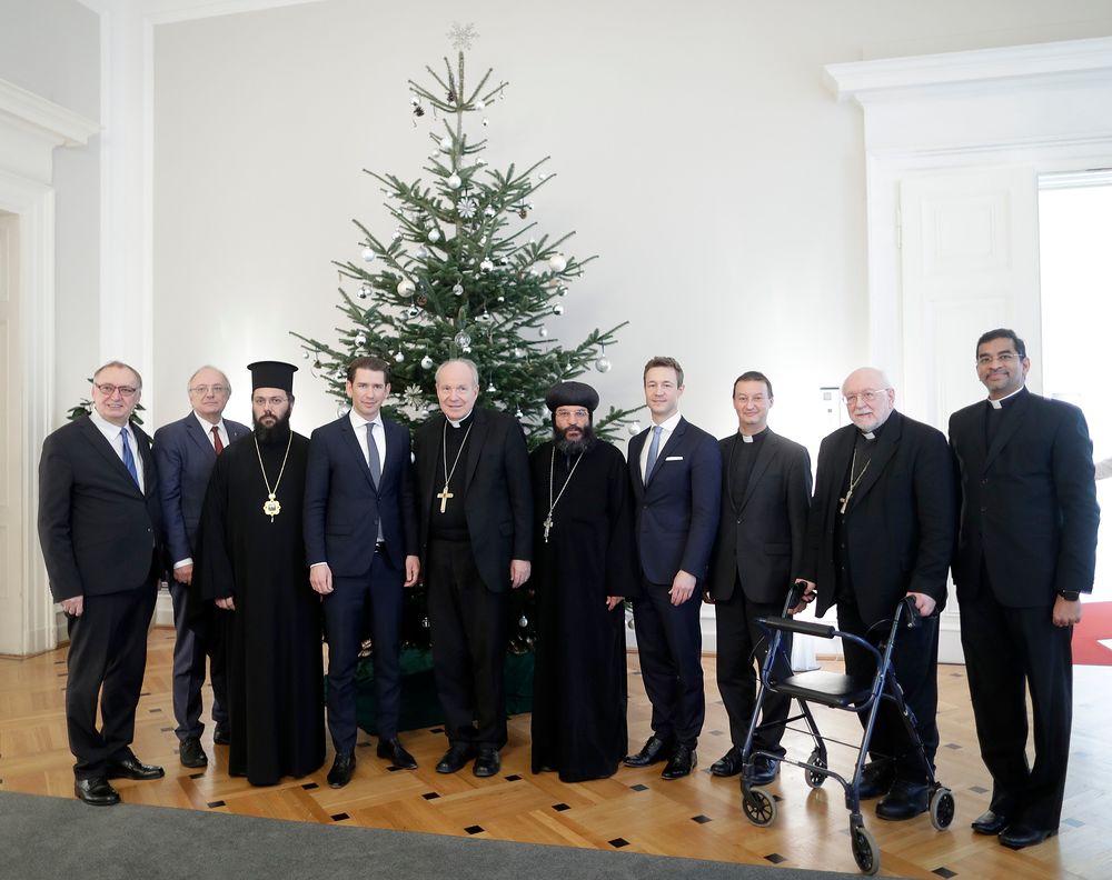 Am 4. Dezember 2018 empfingen Bundeskanzler Sebastian Kurz und Bundesminister Gernot Bl?mel Vertreter christlicher Religionen im Bundeskanzleramt.