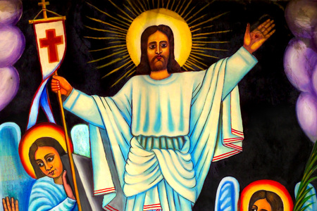 Auferstehung / Rupprecht@kathbild.at, Franz Josef Rupprecht Der auferstandene Jesus am Ostermorgen; Grabeskirche,