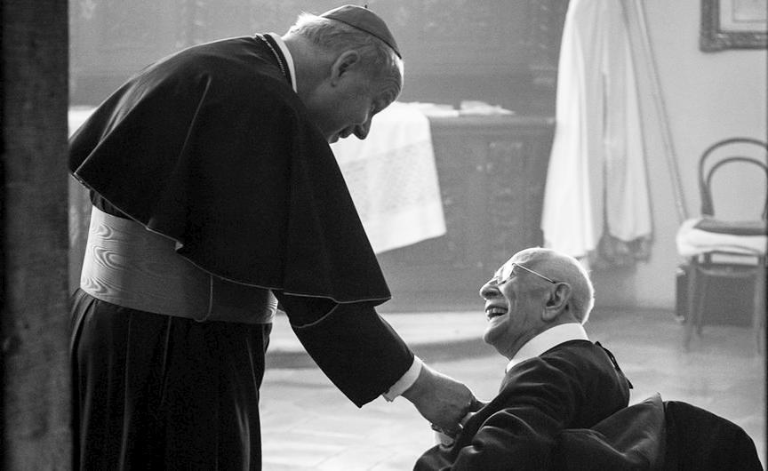 P. Herbert Bastel (1924-2021) mit Kardinal Schönborn / Erzdiözese Wien
