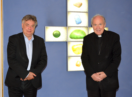 Kardinal Christoph Schönborn empfängt Vizekanzler Werner Kogler zum Gespräch im Wiener Erzbischöflichen Palais ( 29. Juni)