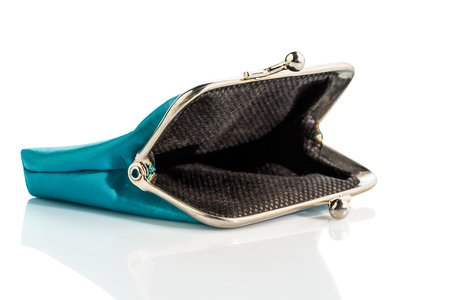 Eine leere Geldb?rse als Symbol,foto f?r Schulden, Armut und Konkurs