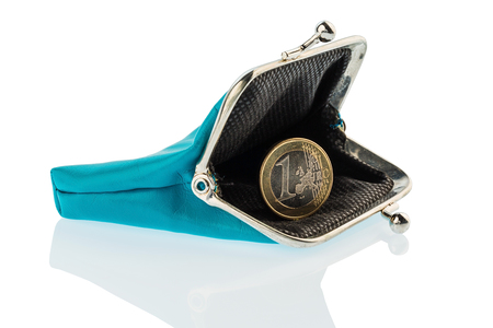 Eine fast leere Geldb?rse als Symbol,foto f?r Schulden, Armut und Konkurs