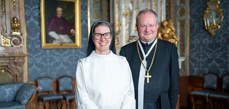 Sr. Franziska Madl und Propst Anton Höslinger