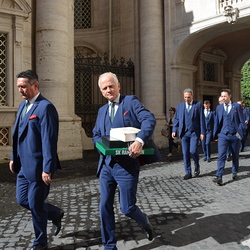 Der SK Rapid zum Besuch beim Papst