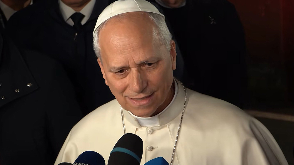 Papst Leo XIV. spricht mit Medienvertretern in Castel Gandolfo / Vatrican Media Papst Leo XIV. spricht mit Medienvertretern in Castel Gandolfo