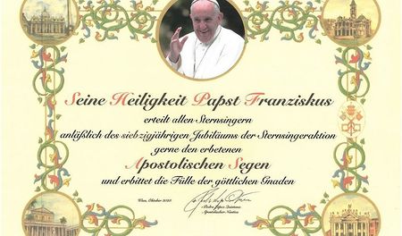Papst spendet Apostolischen Segen für 70. Sternsingeraktion