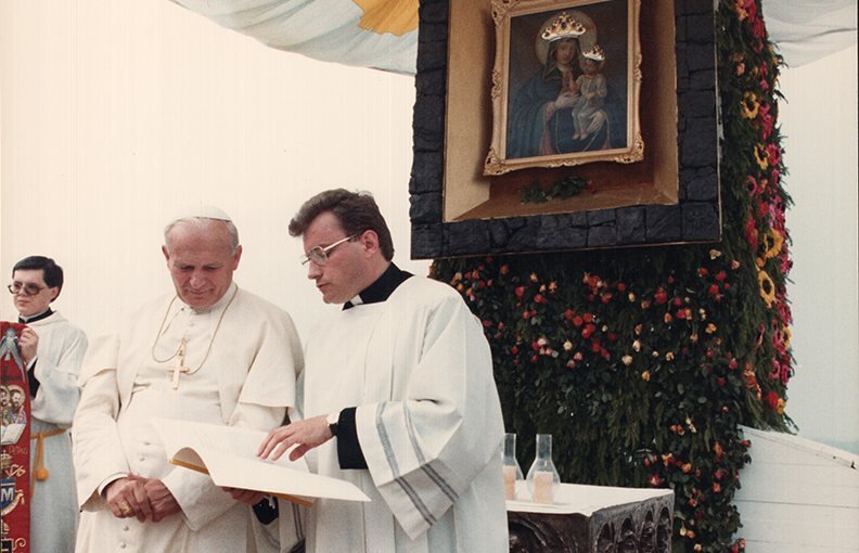 Boleslaw Jan Krawczyk mit Papst Johannes Paul II. / Krawczyk Boleslaw Jan Krawczyk mit Papst Johannes Paul II.