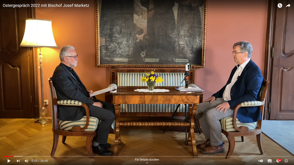 Marketz: 'Die Vision des Pazifismus dürfen wir uns nicht nehmen lassen' / Screenshot Youtube / Katholische Kirche Kärnten Marketz: 'Die Vision des Pazifismus dürfen wir uns nicht nehmen lassen'