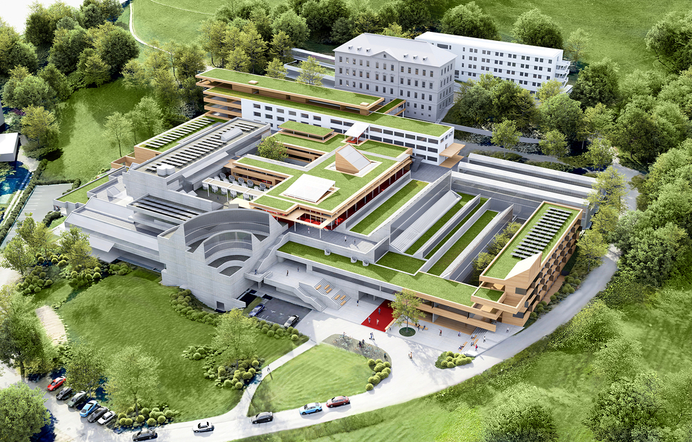Modell des „Campus7 für Bildung, Wissenschaft und Soziales' auf dem Linzer Freinberg. / Atelier Thomas Pucher Linz: Land investiert 35,5 Mio. Euro in kirchliches Campus-Projekt