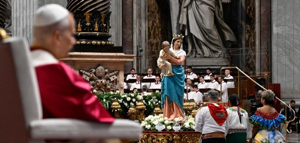 Papst bei Friedensvigil im Petersdom / Vatican Media Papst bei Friedensvigil im Petersdom