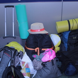 Vor der Abfahrt des Praytrain am Hauptbahnhof