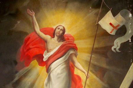 Auferstehung / Franz Josef Rupprecht, Rupprecht@kathbild.at Der Auferstandene entschwebt dem Grab.
Wien Kahlenbergerdorf, 14.2.2004