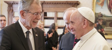 Offizieller Besuch des Herrn Bundespräsidenten Alexander Van der Bellen und von Frau Doris Schmidauer bei seiner Heiligkeit Papst Franziskus.