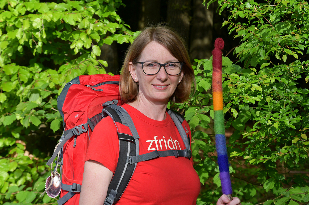 Andrea Reisinger / Diözese Linz / Andrea Reisinger Andrea Reisinger, Referentin für Pilgern und Pilgerbegleitung der Diözese Linz, Juli 2022