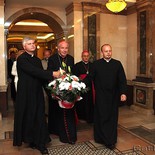 Gedenken an Opfer von Trostinec in der Unterkirche der orthodoxen Allerheiligenkirche in Minsk