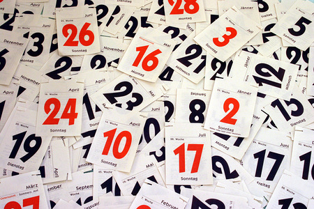 Kalenderblaetter / Calendar sheets [ (c) www.BilderBox.com, Erwin Wodicka, Siedlerzeile 3, A-4062 Thening, Tel. + 43 676 5103678.Verwendung nur gegen HONORAR, BELEG,URHEBERVERMERK und den AGBs auf bilderbox.com](in an im auf aus als and beim mit eine