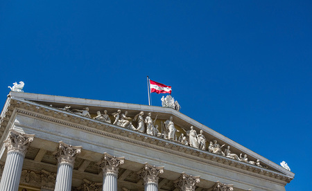 Das ?sterreichische Parlament in Wien. Sitz der Regierung