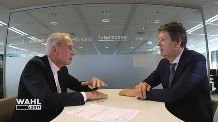 Michael Landau & Helmut Brandstätter beim 'Wahl-Talk' 2017