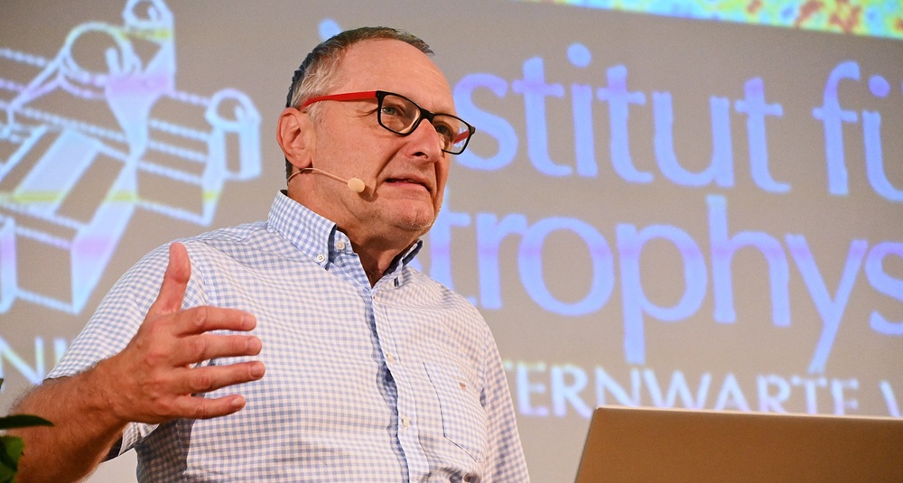 Prof. Franz Kerschbaum / Kathpress / Henning Klingen Astrophysiker, Universität Wien, bei einem Vortrag am 7. August 2026 bei den 'Salzburger Hochschulwochen'
