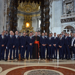 Der SK Rapid zum Besuch beim Papst