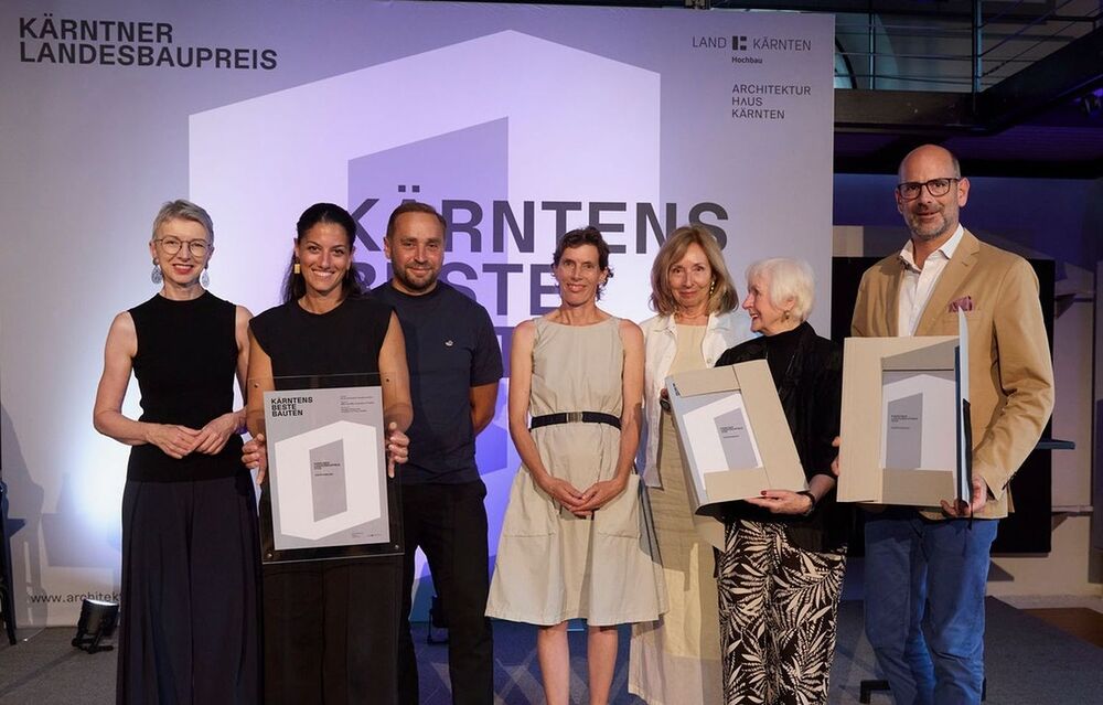 v.l.: LH-Stv. Gaby Schaunig, Barbara und Christoph Abel (Abel und Abel Architektur), Karin Walch (Landschaftsarchitektur), Helge Kraschl, Roswitha Widowitz und Konrad Burger-Scheidlin (alle Dompfarre Klagenfurt) 
