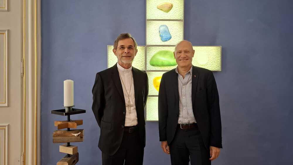 Erzbischof Grünwidl und Superintendent Geist / Georg Pulling/Kathpress