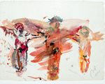Kreuzigungsgruppe, Alfred Hrdlicka, Aquarell, 2005