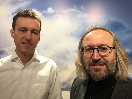 Studienleiter Christof Harrich vom Institut für Markenentwicklung Graz und P. Franz Helm, Leiter der ARGE Ordensspitäler und Generalsekretär der Superiorenkonferenz der Männerorden, präsentierten die Ergebnise der Studie 'Seelsorge in Ordenspitälern' / Ordensgemeinschaften Österreich/Ferdinand Kaineder