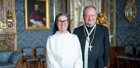 Sr. Franziska Madl und Propst Anton Höslinger