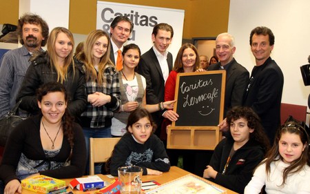 Pressefoto VOTAVA/PID Grillg. 18/8 1110 Wien Eröffnung des Lerncafes durch Stadtrat Christian Oxonitsch, Caritas-Direktor DDr. Michael Landau und Staatssekretär Sebastian Kurz