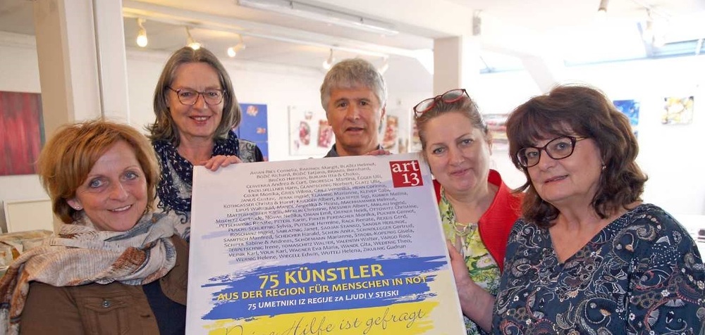 Ukraine-Benefizaktion des Kunstvereins 'Art 13' / Caritas Kärnten