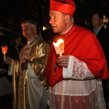 Mitternächtliche Lichterprozession in Budslau