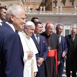 Der SK Rapid zum Besuch beim Papst