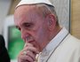 Papst Franziskus während der 'fliegenden Pressekonferenz' auf dem Flug von Bangui nach Rom am 30. November 2015.