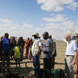 Caritaspräsident Michael Landau und Caritas-Auslandshilfechef Christoph Schweiger auf Lokalaugenschein in Nord-Kenia