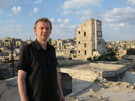Der Linzer Generaldechant und ICO-Obmann Slawomir Dadas in Aleppo (Syrien)