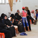 Wartende Flüchtlinge, Caritas-Zentrum Mafraq