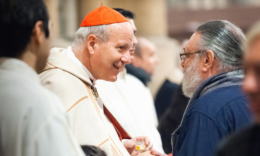 Kardinal Schönborn beim Segensgottesdienst mit armutsbetroffenen Menschen am Welttag der Armen 2018 im Wiener Stephansdom / Stefanie Steindl/Erzdiözese Wien