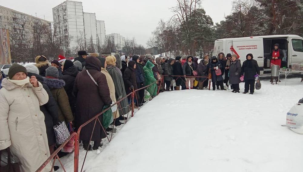 Suppenküche der Caritas Spes in Kiew