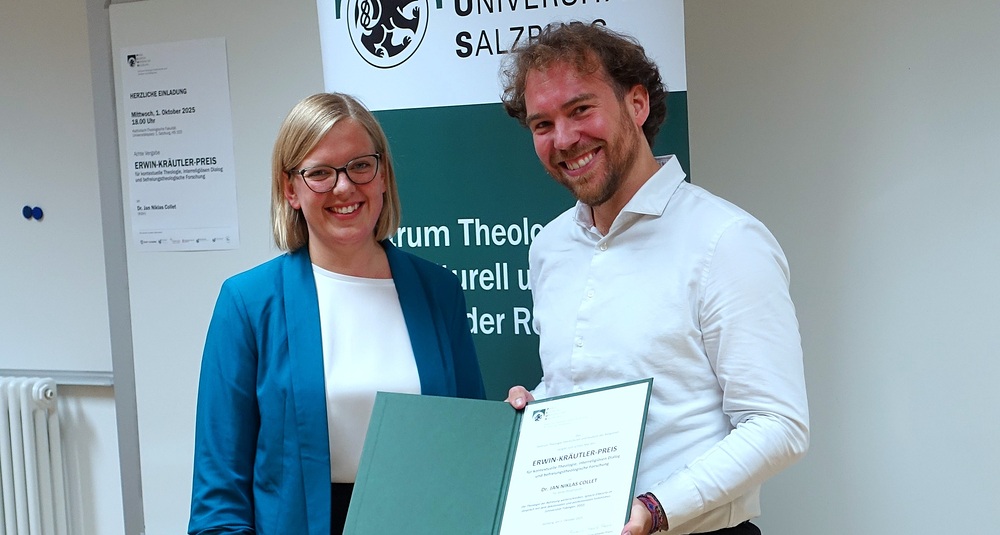 Kräutler-Preis-Verleihung 2025 / Universität Salzburg / Franz Gmainer-Pranzl Erwin-Kräutler-Preis an deutschen Theologen Collet verliehen