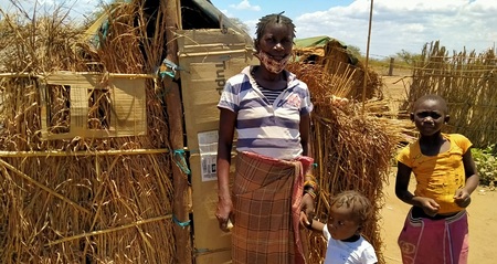 Refugees in a camp in Pemba