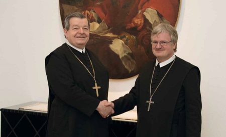 Abt Bruno Hubl (rechts) mit seinem Nachfolger Abt Gerhard Hafner / Stift Admont