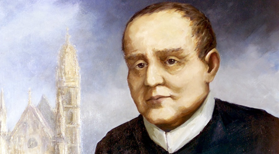 Franz Josef Rupprecht Hl. Klemens M. Hofbauer(Hinten li.: Kirche Maria am Gestade, Wien)Gem?lde im Redemptoristenkloster Maria am Gestade 23.2.2001Franz Josef Rupprecht, A-7123 M?nchhof, Bank: Raika M?nchhof (BLZ 33054), Kto.: 17.608