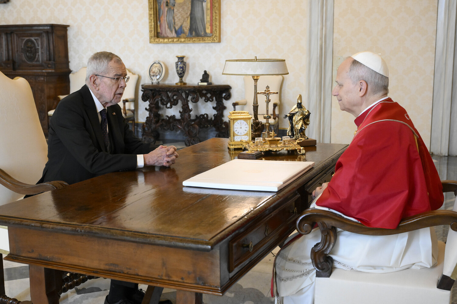 Papst Leo XIV. und Bundespräsident Alexander Van der Bellen