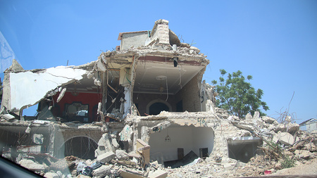 Zerstörtes Wohngebäude im Südlibanon (Archivbild nach Militärschlägen im Mai 2025)